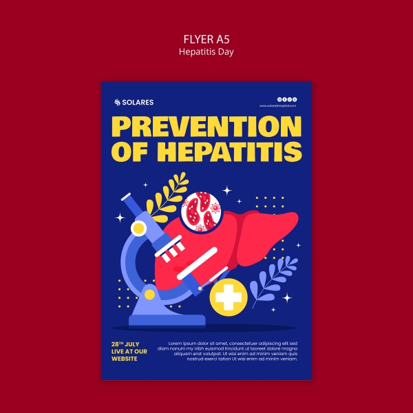 免费世界肝炎日宣传单设计