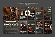 免费咖啡店咖啡折扣宣传INS模板