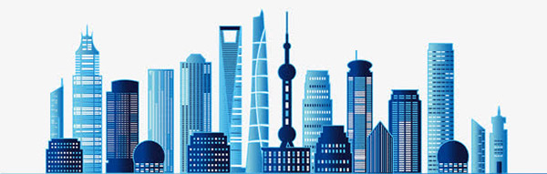 手绘上海城市建筑插画矢量素材下载