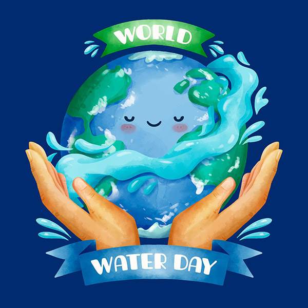 世界水日插画矢量素材