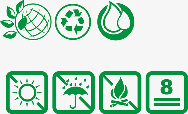 绿色环保包装标志矢量图下载