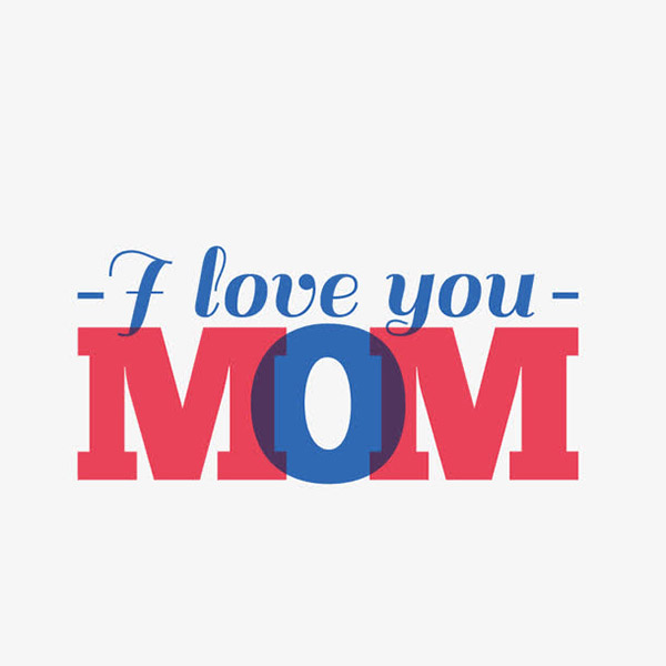 我爱你妈妈英文字母矢量图