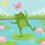 可爱青蛙插图矢量素材下载