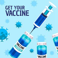 疫苗接种广告矢量图