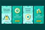 疫苗接种海报矢量素材