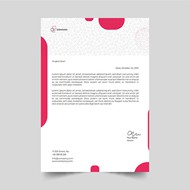 粉色抽象装饰信纸矢量素材下载