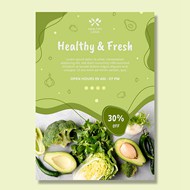 健康食品海报矢量模板