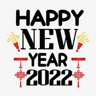 2022新年快乐字体矢量模板