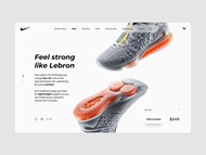运动鞋商店产品页面矢量素材