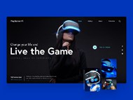 VR虚拟现实演示网站矢量图片