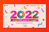 2022新年海报模板矢量素材