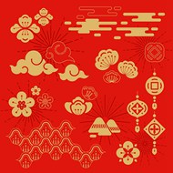 中国新年元素矢量下载