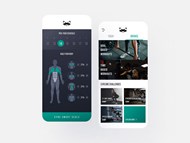 健身应用App模板矢量下载