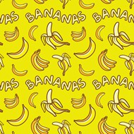 卡通手绘香蕉背景矢量图片