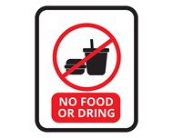 禁止饮食警告标矢量模板