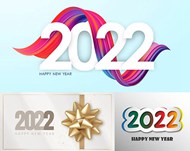 创意2022新年立体字矢量素材
