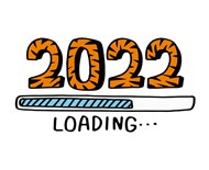 2022创意进度条新年海报矢量素材