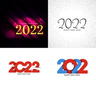 创意2022新年数字矢量模板