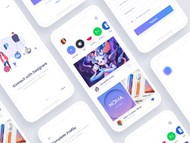 设计师社交网络App矢量素材