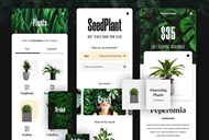 植物电子商务App矢量模板
