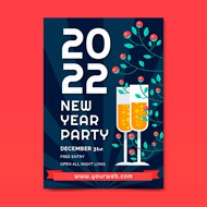 2022新年派对海报矢量素材下载