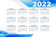 2022新年日历矢量图下载