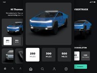 特斯拉赛博塔克汽车App矢量模板