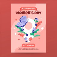 国际妇女节海报矢量图