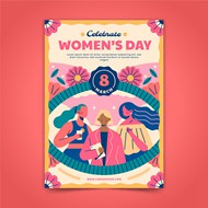 妇女节快乐海报矢量素材下载