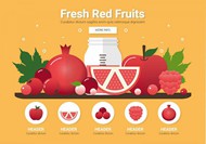 新鲜红色水果插图矢量图片