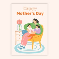 母亲节快乐海报矢量图片