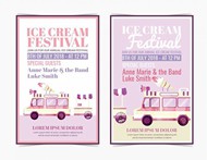 冰淇淋节日海报矢量下载