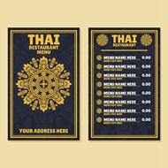 泰国菜单模板矢量下载