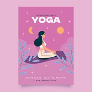 国际瑜伽日海报矢量图片