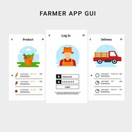 农场App模板矢量图片