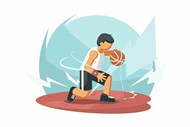 篮球运动员矢量图片
