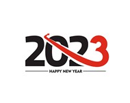 2023新年快乐艺术字矢量素材