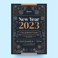 2023新年派对海报矢量下载