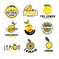柠檬主题标志矢量素材下载
