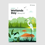 世界动植物湿地日海报矢量素材下载