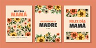 母亲节花卉海报矢量素材下载
