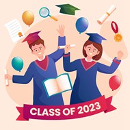 2023毕业季插画海报矢量图片