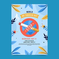 世界禁烟日海报矢量模板