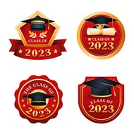 2023毕业季徽章矢量图下载
