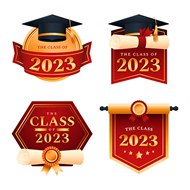 2023毕业生徽章矢量图片