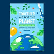 世界环境日海报矢量素材下载