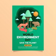 世界环境日海报矢量模板