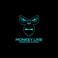 猴脸标志设计矢量图