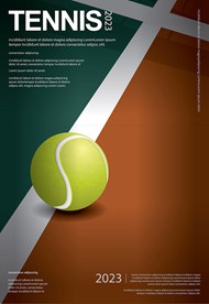 网球运动海报矢量图