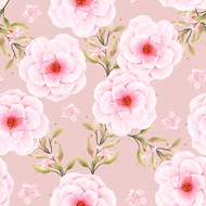 粉色水彩花卉背景矢量图下载